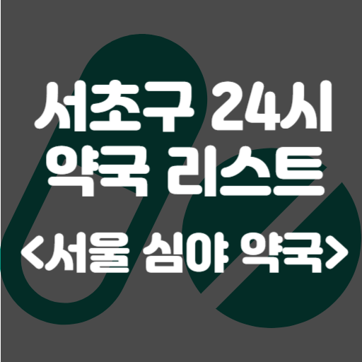 서울 서초구 24시간 약국