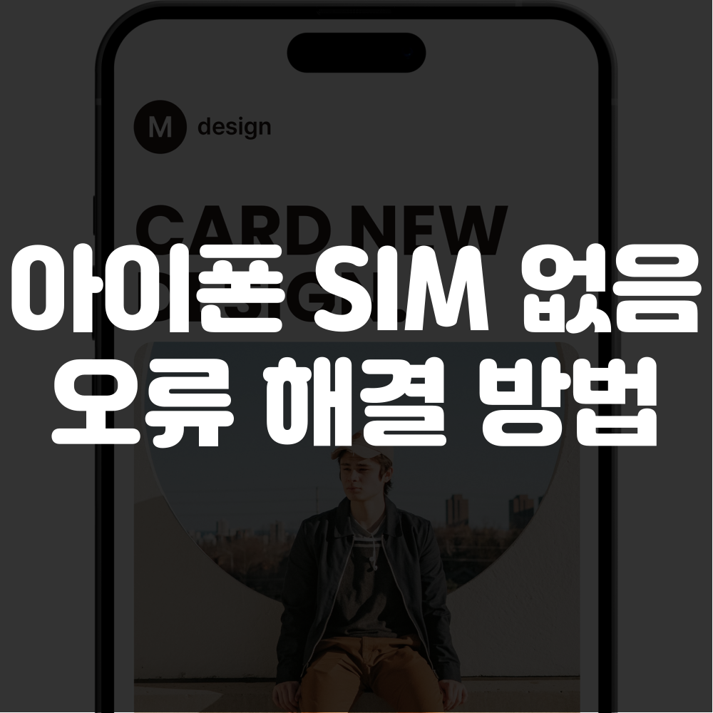 아이폰 sim 없음 오류 해결 방법 이미지