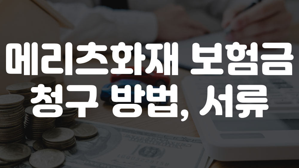메리츠화재 보험금 청구 이미지