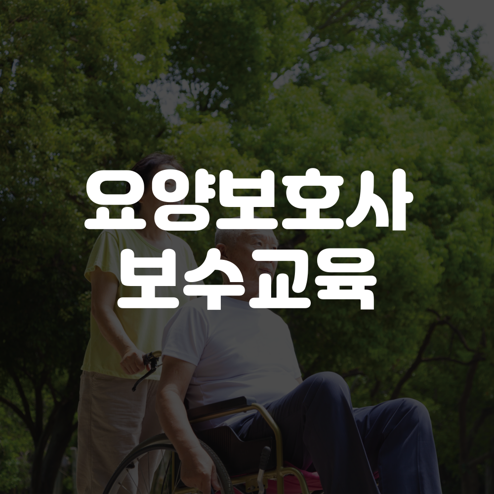 요양보호사 보수교육 신청방법