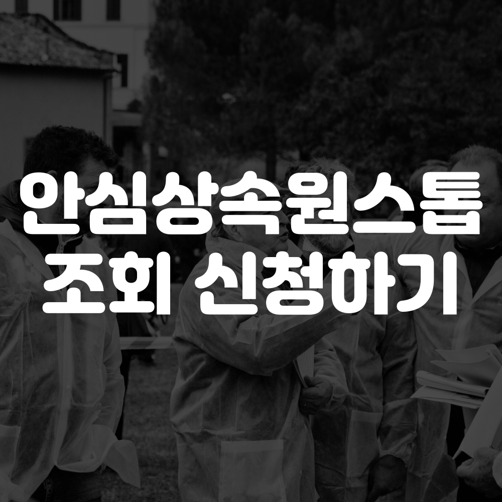 안심상속원스톱 서비스 조회 신청 이미지