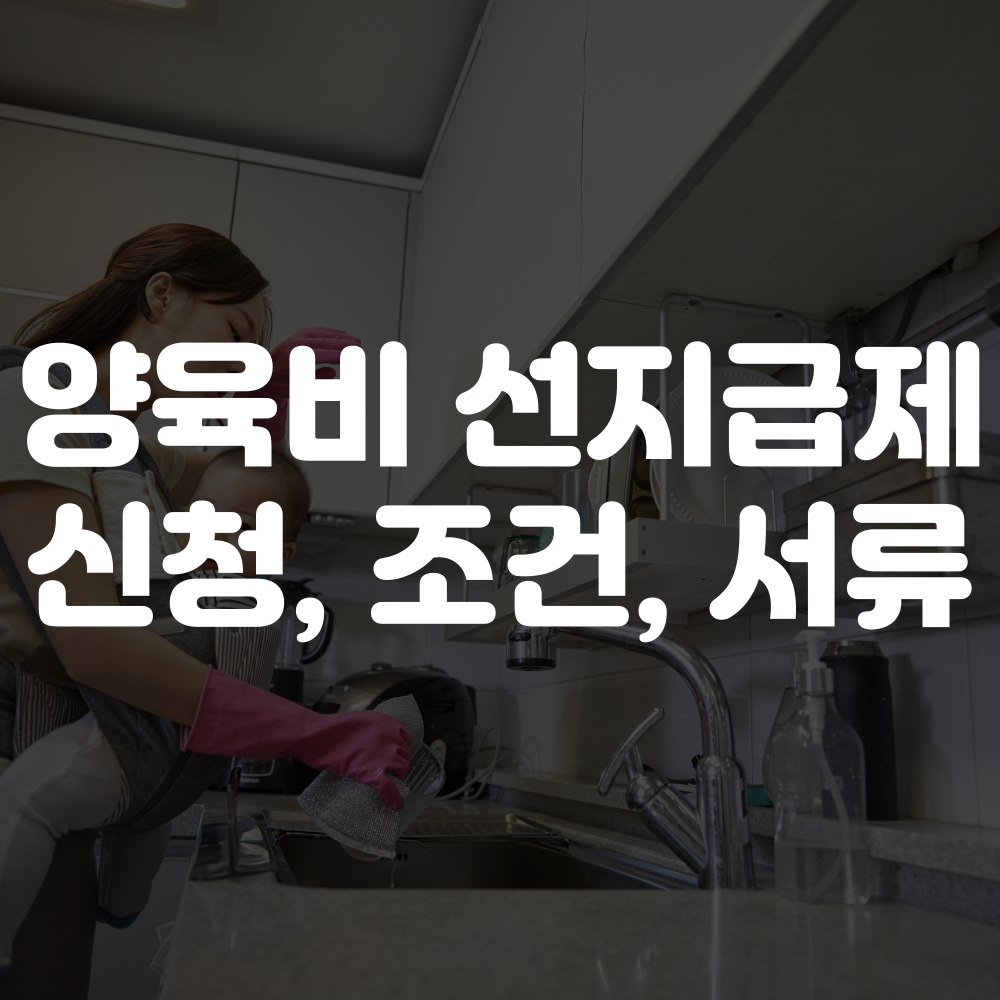 양육비 선지급제 신청 방법, 조건, 대상, 서류 안내