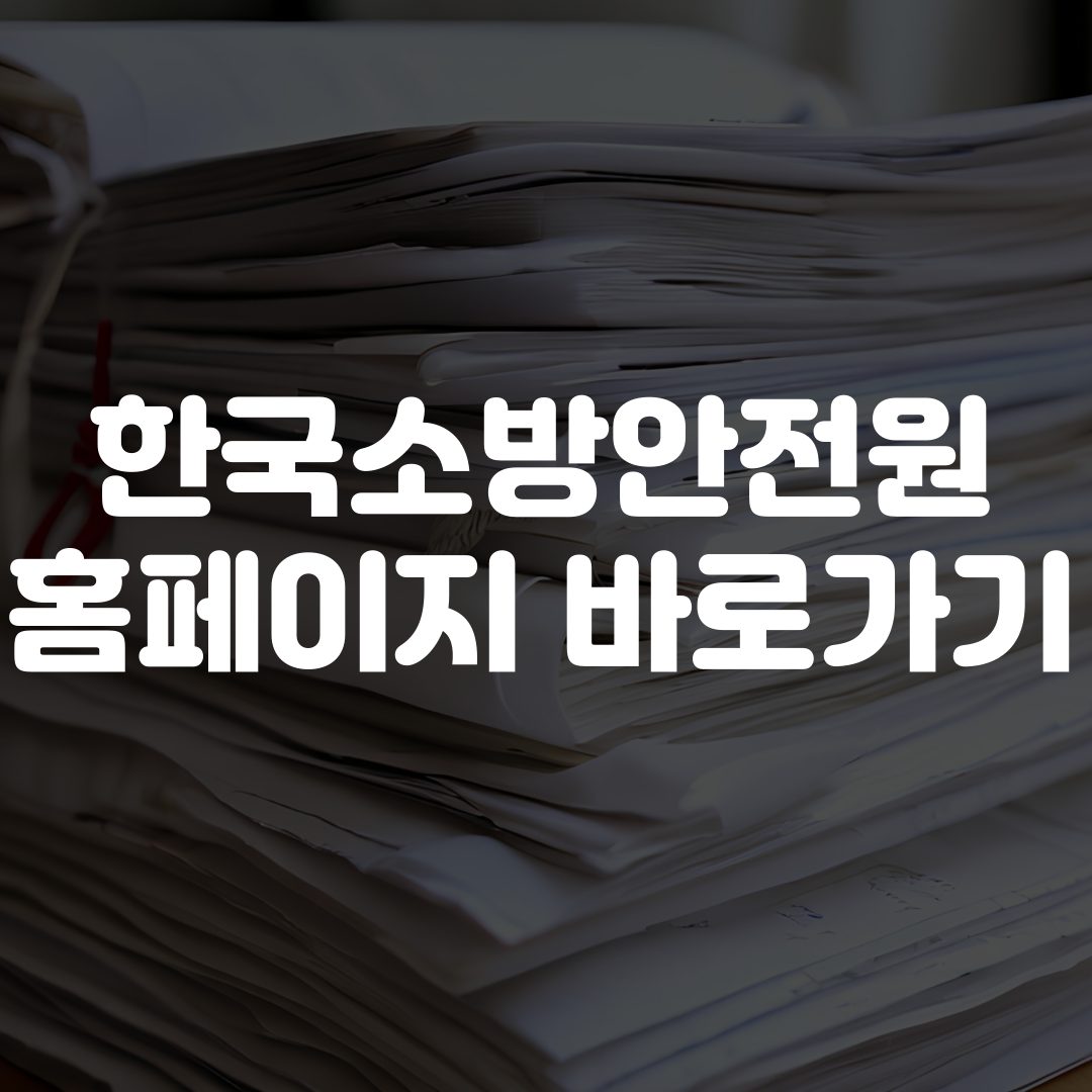한국소방안전원 홈페이지 바로가기